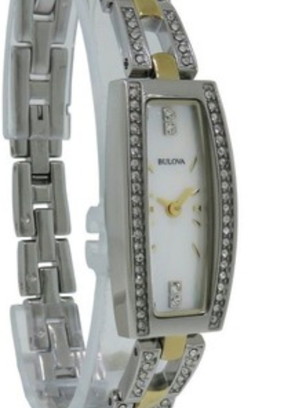 Bulova Women's Mother Of Pearl Dial Two Tone Watch 98L214, Excellent Condition